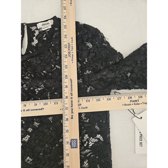 NWT Jason Wu 2 Piece Set Pencil Skirt & Top Black Lace Size 2  $400 MSRP - Picture 12 of 15